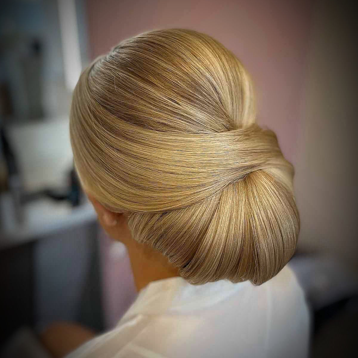 The Hair Edit Haarnadel Mit Chignon-Design, U-förmig, Weiches Gold – Für Dutt & Half-Up-Frisuren